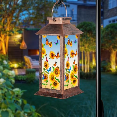Solar Lanterns Outdoor Waterproof Garden Decor Birthday Gifts for Women Mom Grandma Sister