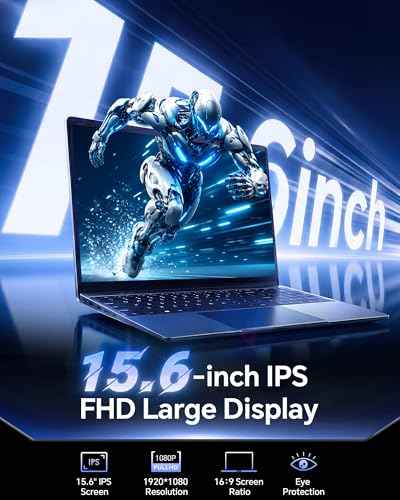 15.6'' AI Laptop with Office 365 12GB RAM 256GB SSD Win 11 Laptops