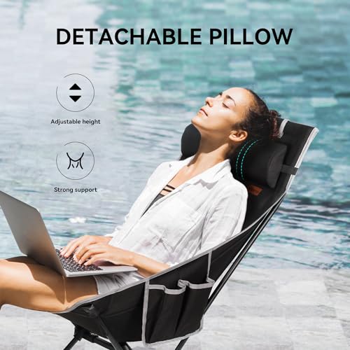 2 Pack High Back Camping Chair for Adults (2 Count)