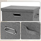 Medium 15" 21 Quart Collapsible Stackable Storage Bins with Lids