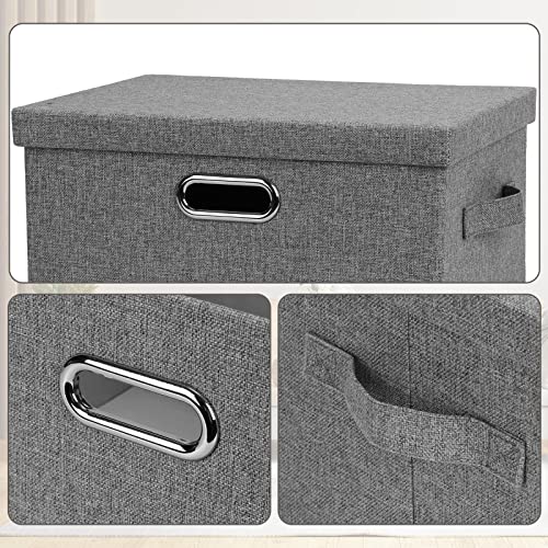 Medium 15" 21 Quart Collapsible Stackable Storage Bins with Lids (3 Count)