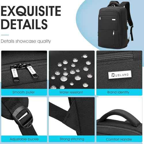 15.6 Inch Water Resistant School bags College Backpack for Men Women with USB Charging Port Business Backpack