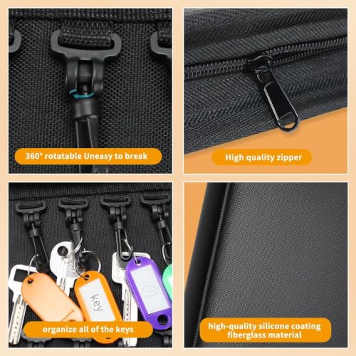 Portable Zippered Key Case