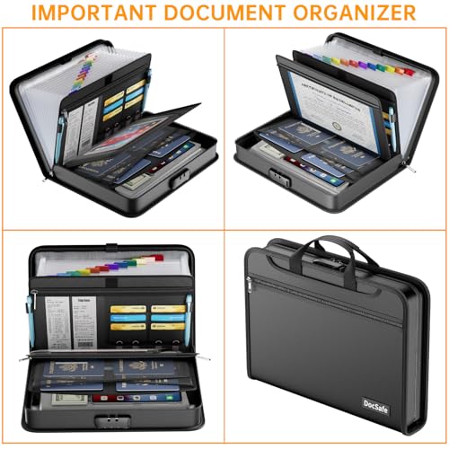 5200°F Accordion File Organizer with Lock