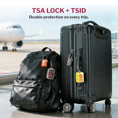 Open Alert TSA Approved Luggage Locks 4 Digit Combination TSA Travel Locks with TSA008 (4 Count)
