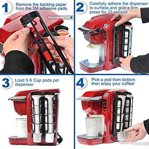Coffee Pod Holder Side Mount K Cup Pods Dispenser for Single