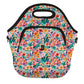 LunchTote Zippered Bag Insulated Neoprene Caddy (Abstract Floral / X-Large 6.5 Quart Lunch Tote)