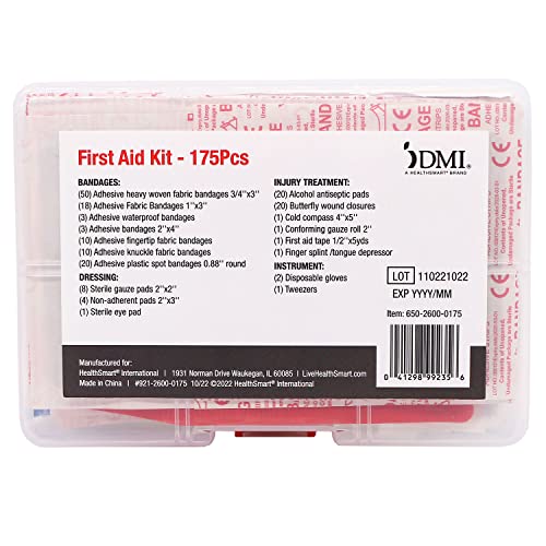 175 Piece First Aid Kit for Minor Injuries
