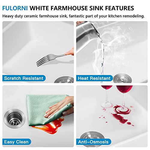 33 White Farm Sink Workstation