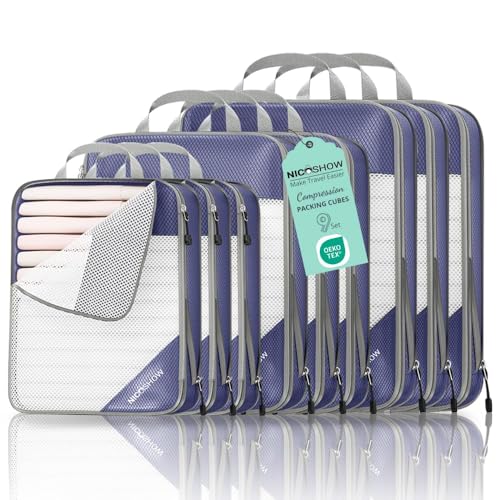 9 Set Compression Packing Cubes for Travel (9 Count)