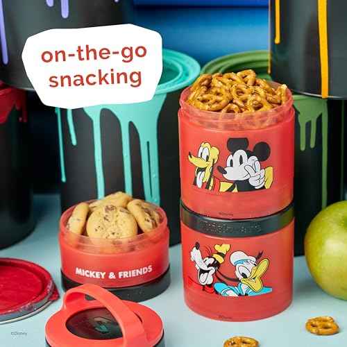Mickey & Friends Snack Containers 3 Stackable Snack Cups Classic!