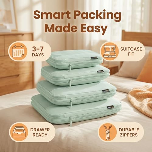 4 Piece Compression Packing Cubes for 3 (4 Count)