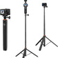 53.5" Portable Travel Selfie Stick Tripod for DJI Osmo Pocket 3, GoPro - Extendable Vlog Handle Stand for Go Pro Max, Hero 13/12/11/10/9, DJI Action 5 Pro/4, Insta360 X5 - Action Camera Accessories