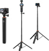 53.5" Portable Travel Selfie Stick Tripod for DJI Osmo Pocket 3, GoPro - Extendable Vlog Handle Stand for Go Pro Max, Hero 13/12/11/10/9, DJI Action 5 Pro/4, Insta360 X5 - Action Camera Accessories