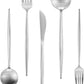 60-Piece Silverware Set, IBIILII JEFF Stainless Steel Flatware Set，Kitchen Utensil Set, Tableware Cutlery Set, Service for 12, Satin Finished Polished & Dishwasher Safe