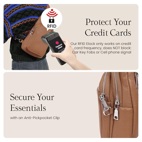 Genuine Leather Small Crossbody Bags for Women Anti