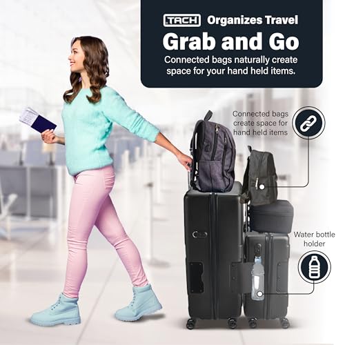 Patented Connecting Hard Shell 2 Piece Luggage Set (2 Count)