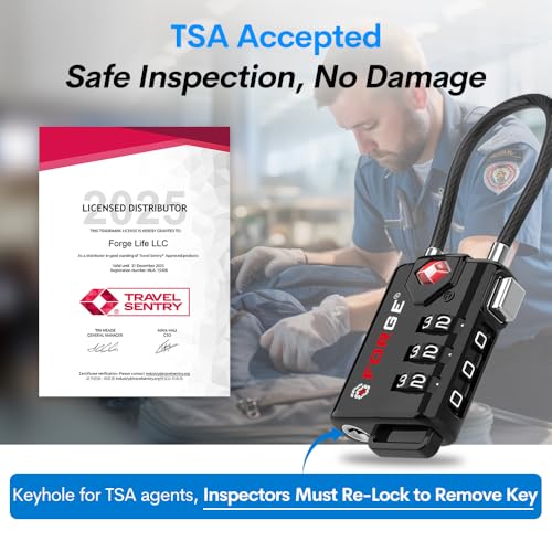 TSA Approved Cable Luggage Locks