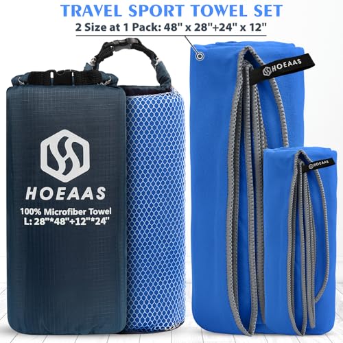 2 Pack Microfiber Camping Towels (2 Count)