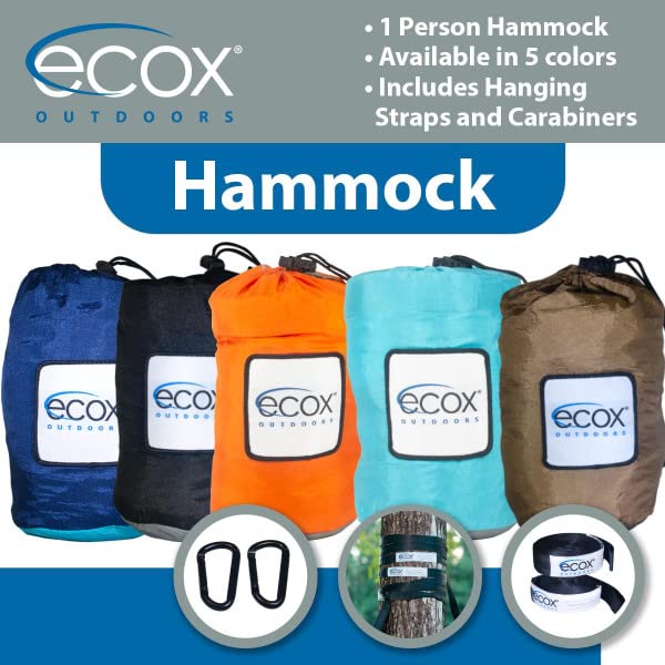 Outdoors Parachute Hammock Single with 2 Tree Straps