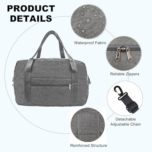 15 Inch Small Carry On Bags for Airplanes Spirit Airlines Personal Item Bag Underseat Foldable Travel Duffle Gym Bags for Women Men