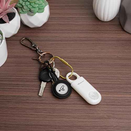 130db Personal Safety Alarm with Ultra Bright Strobe Light. Coconut White