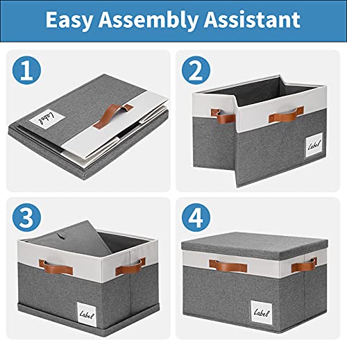 6 Pack Fabric Storage Bins with Lid