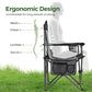 Heavy Duty 400lbs Mesh Back Camping Chairs with Lumbar Support (2 Count)