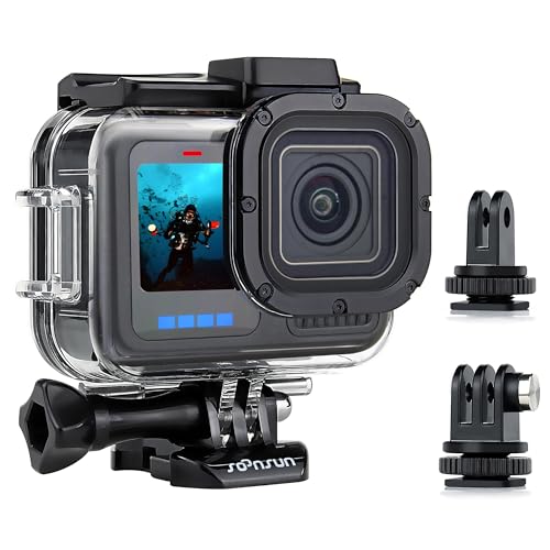 196FT 60M Waterproof Case for GoPro Hero 13 12 11 10 9 Black