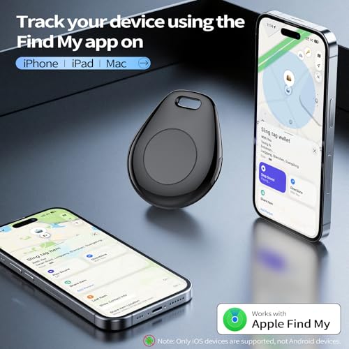 iOS Only] Tukio Air Tracker Tags 4 Pack Black (4 Count)