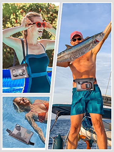 2 Pack Waterproof Fanny Pack Pouch Dry Bag for Phone Passport Purse (2 Count)