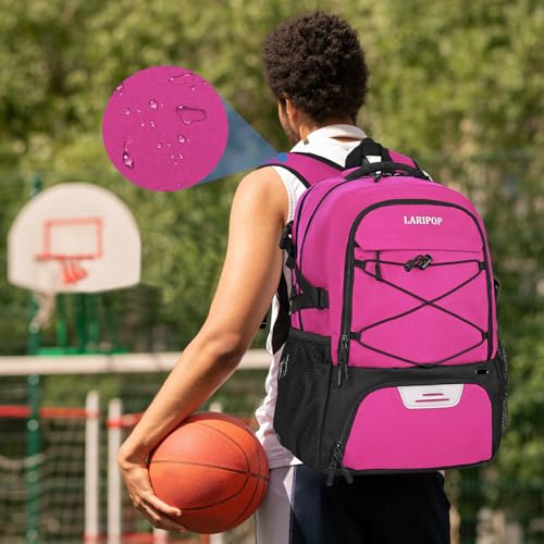 Basketball Backpack Large Sports Basketball Bag with Dedicated Ball Slot & Ventilated Shoe Compartment for Soccer Volleyball Gym Training Travel