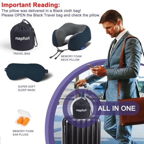 Neck Pillow for Travel with Travel Pouch