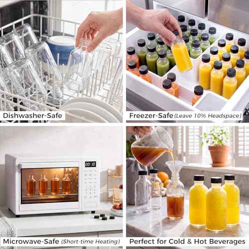 16 Pack 2 oz Small Clear Glass Bottles w (16 Count)