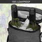 Insulated 2 Bottle Wine Bag Tote Leakproof Carrier Cooler Gift