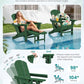 Folding Adjustable Adirondack Chairs with Footrest Set of 2 (2 Count)