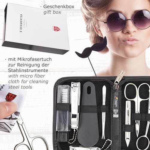 brand quality 10 piece manicure pedicure grooming kit set for nail care tweezers file clipper