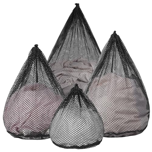 4Pcs Mesh Laundry Bags Washing Machine Mesh Wash Bags Jumbo for Delicates Clothes (4 Count)