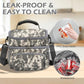 Double Layer Cooler Insulated Lunch Bag Adult Lunch Box Large Tote Bag for Men (Digital Camo)