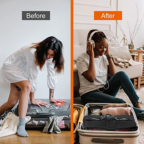 Travel Portable Hanging Shelves Closet Organizer Packing Luggage Storage with Multifunctional and Foldable Invisible Compartment