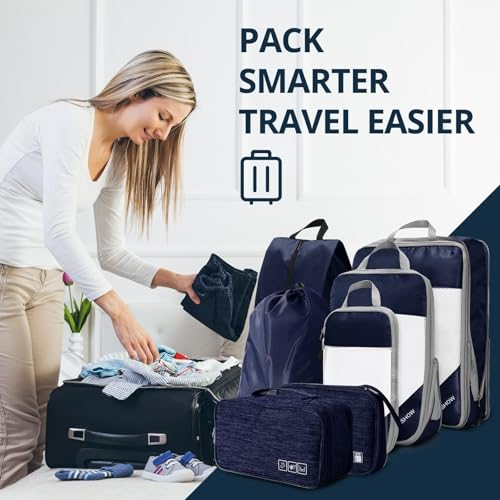 7 Set Compression Packing Cubes for Travel (7 Count)