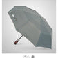 Folding Umbrella Real Wood Handle Kimono Brown Aqua