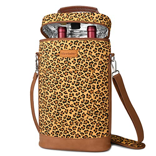 2 Bottle Insulated Wine Tote Carrier Bag