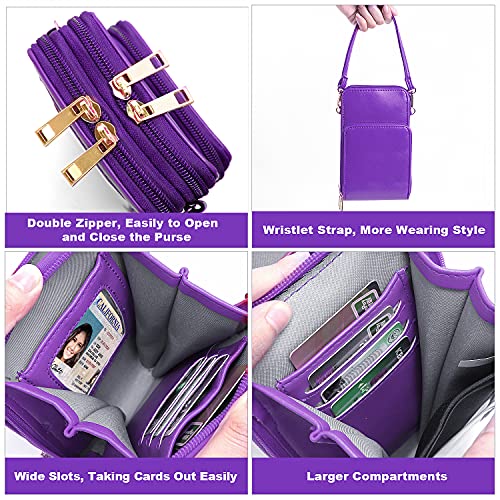 Crossbody Cellphone Purse Women Touch Screen Bag RFID Blocking Wallet Handbag Shoulder Strap