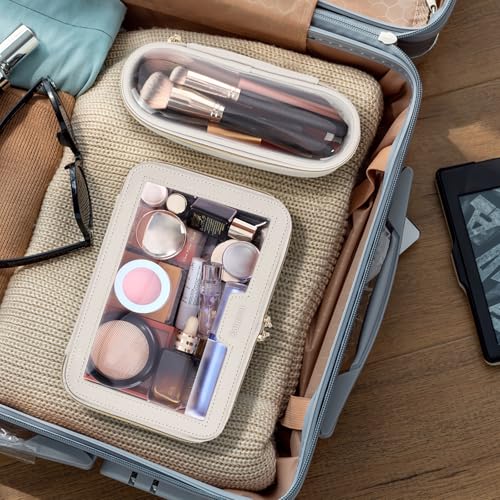 Travel Clear Makeup Bag with Makeup Brush Bag