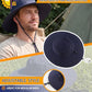 UPF50+ Mens Wide Brim Sun Hat Large Foldable Brim Bucket Hat for Fishing Gardening Womens UV Protection Hat Navy Blue