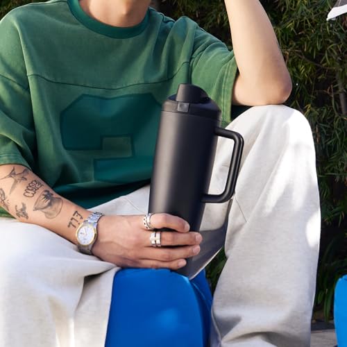 FreeSip Tumbler Stainless Steel Water Bottle 40 oz Sugar High