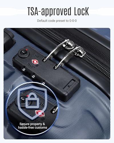 Luggage Sets 3 Pcs Suitcase with Wheels (3 Count)