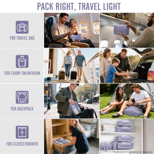 10 Set Packing Cubes for Travel Essentials (10 Count)