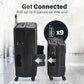 Patented Connecting Hard Shell 2 Piece Luggage Set (2 Count)